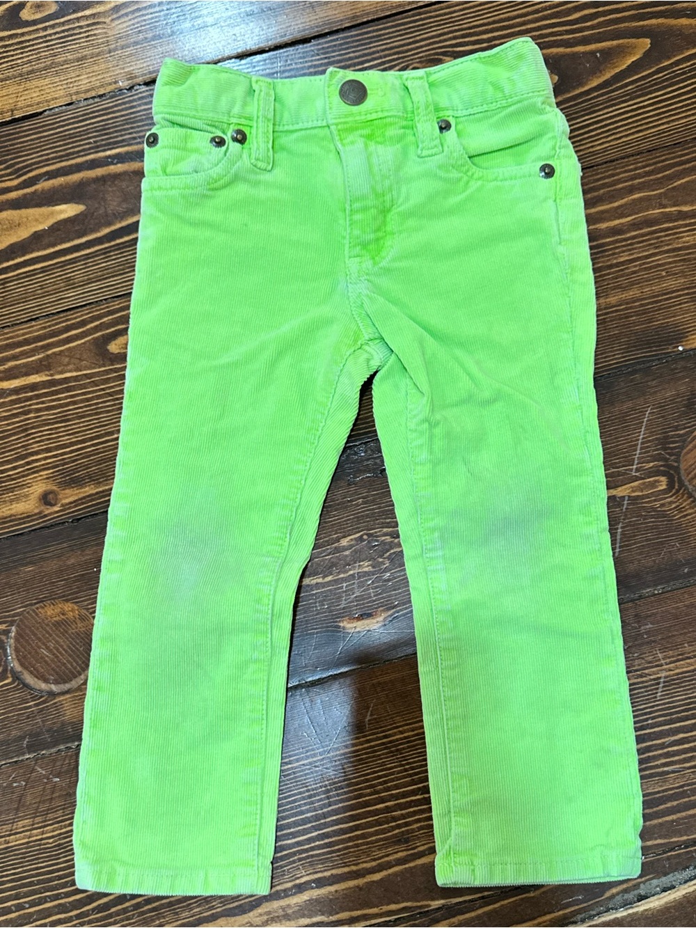 Crewcuts Neon Tennis Ball Green Corduroy Jeans for Kids